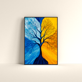 Dual Season Tree – Harmony of Nature Poster